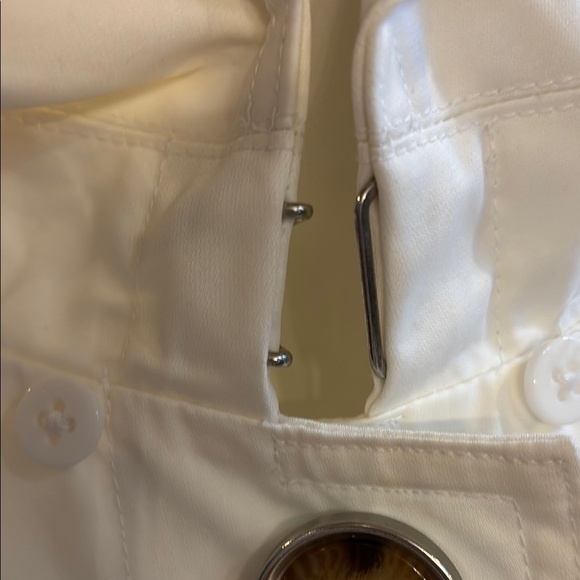 Michael Kors ivory Women's Trench Coat sz small - Picture 3 of 8